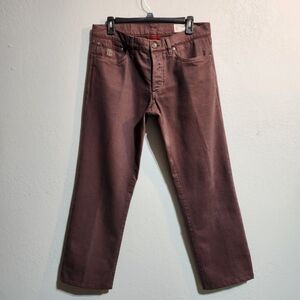 BRUNELLO CUCINELLI MEN’S BROWN COTTON PANTS SIZE 48 (US 33")